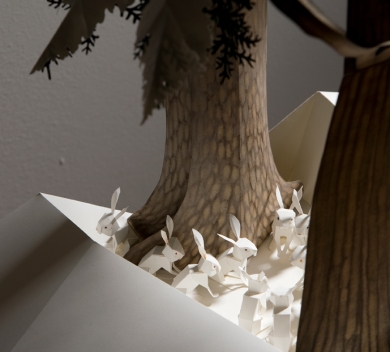 Glenfiddich-Artists in Residence-Kaiser-book-II-myxomatosis-round-table-detail--cut-paper-004.jpg